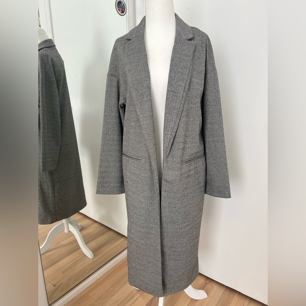 Topshop Gray Trench Coat